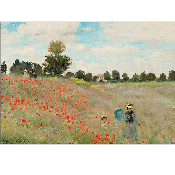 Postcard Claude Monet - Poppy Fields near Argenteuil, 1873