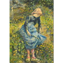 Postcard Pissarro - Young Peasant Girl with a Stick