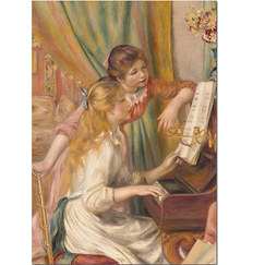 Postcard Renoir -  Young Girls at the Piano