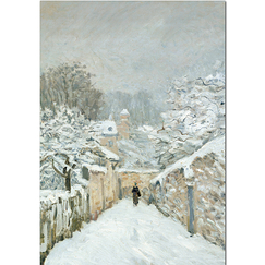 Carte postale "La neige à Louveciennes"