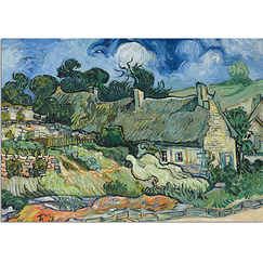 Postcard van Gogh - Thatched Cottages at Cordeville