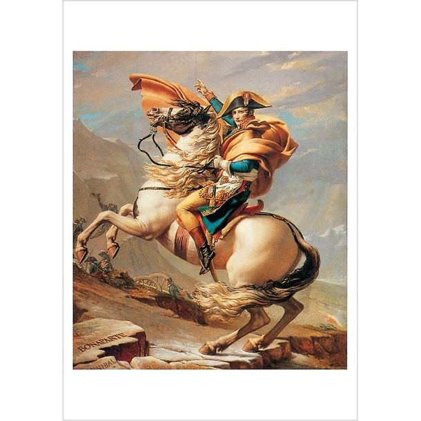 Carte postale "Bonaparte franchissant les Alpes au grand Saint-Bernard"