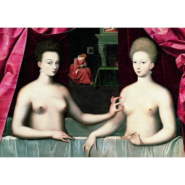 Carte postale "Gabrielle d'Estrées et une de ses sœurs"