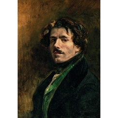 Postcard Delacroix - Self Portrait in a Green Vest