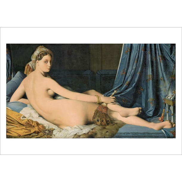 Postcard Jean Auguste Dominique Ingres - The Grande Odalisque