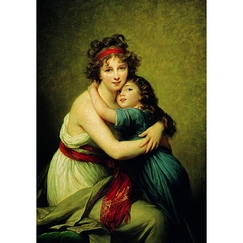 Postcard Vigée Le Brun - Mrs. Vigée-Le Brun and her daughter