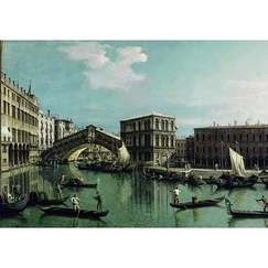 Postcard Canaletto - Rialto Bridge from the North