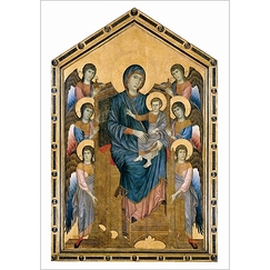 Carte postale "La Vierge et l'enfant en majesté entourés de six anges"
