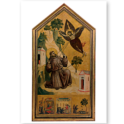 Carte postale "Saint François d'Assise recevant les stigmates"