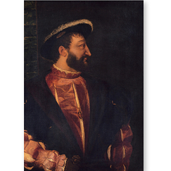 Postcard Titian - Francis I of France