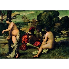 Postcard Titian - The Pastoral Concert