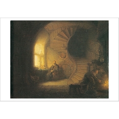 Postcard Rembrandt - Philosopher in Meditation