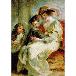 Carte postale "Hélène Fourment et ses enfants"