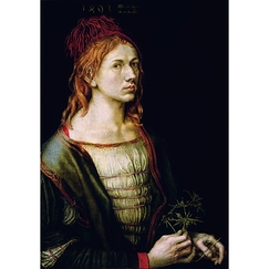 Postcard Durer - Portrait of the Artist Holding a Thistle
