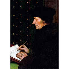 Carte postale "Erasme (1467-1536) écrivant"