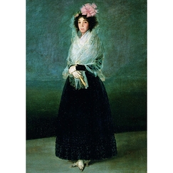 Postcard Goya - The Countess del Carpio, Marquesa de la Solana