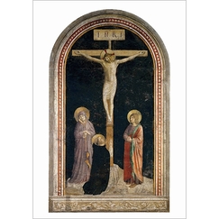 Postcard Fra Angelico - St. Dominic Adoring the Crucifixion