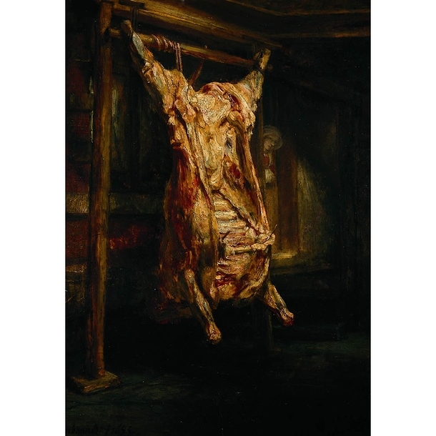 Postcard Rembrandt - Flayed Ox
