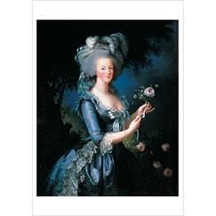 Carte postale "Marie-Antoinette à la rose"