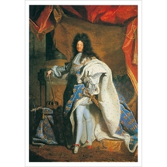 Carte postale "Louis XIV, âgé de 63 ans, en grand costume royal"
