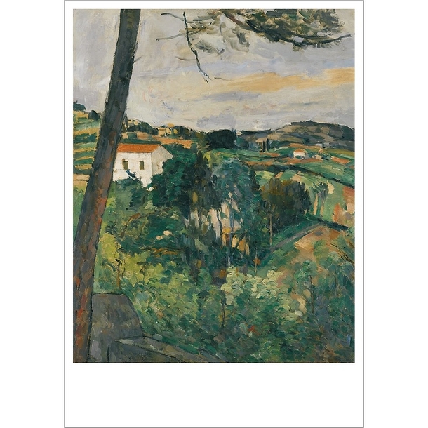Postcard Cézanne - L'Estaque with Red Roof