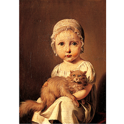 Reproduction Boilly - Portrait of Gabrielle Arnault as a Child