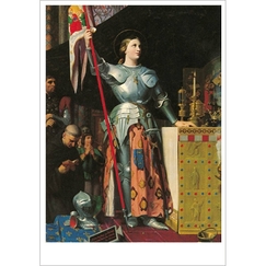 Carte postale "Jeanne d'Arc au sacre du roi Charles VII dans la cathédrale de Reims"
