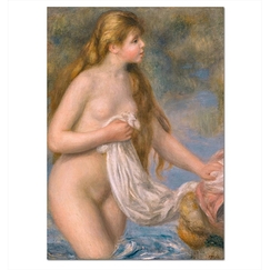 Postcard Renoir - Bather with Long Hair