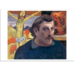 Postcard Gauguin - Self-Portrait with the Yellow Christ