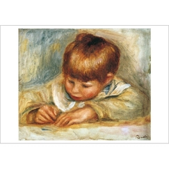 Postcard Renoir - Coco writing 