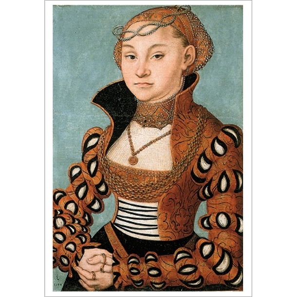 Carte postale "Portrait d'une noble dame saxonne"