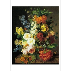 Postcard van Dael - Flowers in a Basket