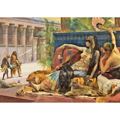 Cabanel Postcard - Cleopatra trying poison on prisoners