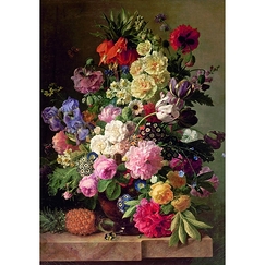 Carte postale "Fleurs et fruits"
