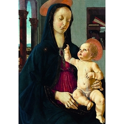 Carte postale "La Vierge et l'enfant"
