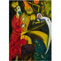 Postcard Chagall - King David