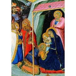 Postcard Lorenzetti - Adoration of the Magi