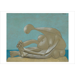 Carte Postale Picasso - Femme Assise Sur La Plage