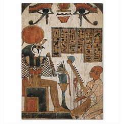 Postcard "Stèle du harpiste Djedkhonsouioufankh"