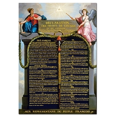 Carte postale "Déclaration des droits de l'homme et du citoyen..."
