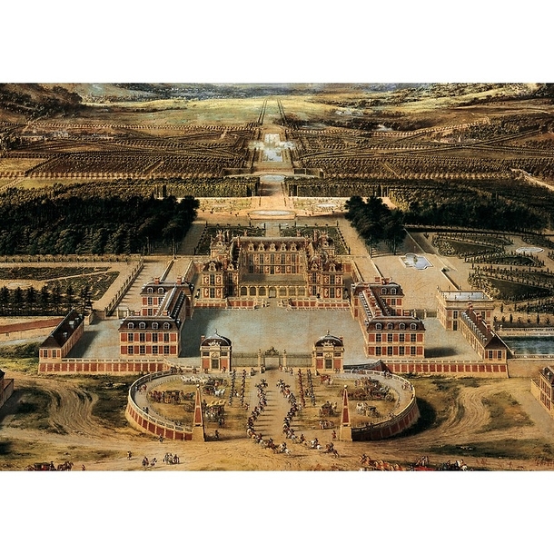 Postcard Patel - View of the Palace of Versailles (detail)