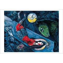 Postcard Chagall - The Blue Circus