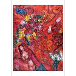 Postcard Chagall - The Red Circus
