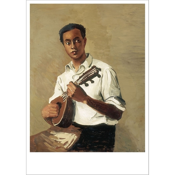 Carte postale "Le noir à la mandoline"