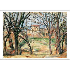 Postcard Cézanne - Trees and Houses