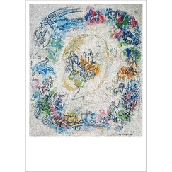 Postcard Chagall -The Prophet Elijah