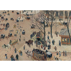 Pissarro Postcard - La Place du Théâtre français (detail), 1898