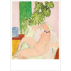 Postcard "Matisse - Nude in a chair, green plant"