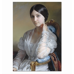 Carte postale "Portrait de Madame Léon Riesener, née Laure Peytouraud (détail)"