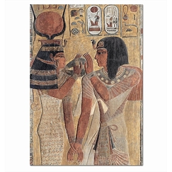 Carte postale "La déesse Hathor accueille Sethi 1er (détail)"